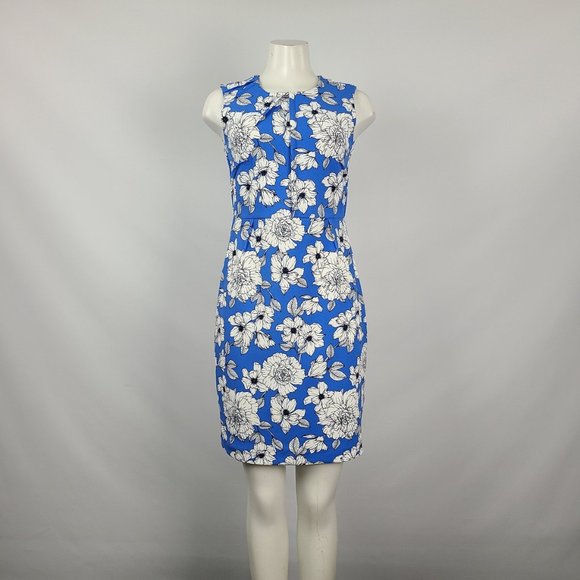 Banana Republic Dresses & Skirts - Banana Republic Blue Flower Sheath Dress Size 6p